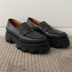 GANNI chunky platform loafers